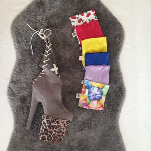 Poledance Heelsschoner aus Pannesamt und Baumwolljersey in verschiedenen Farben